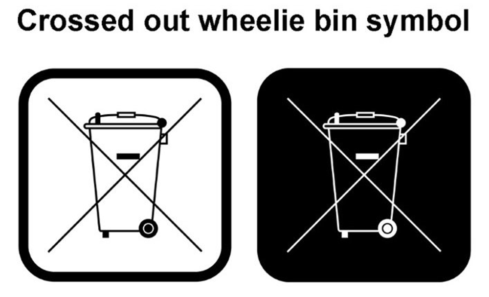 Crossed Out Wheelie Bin Symbol
