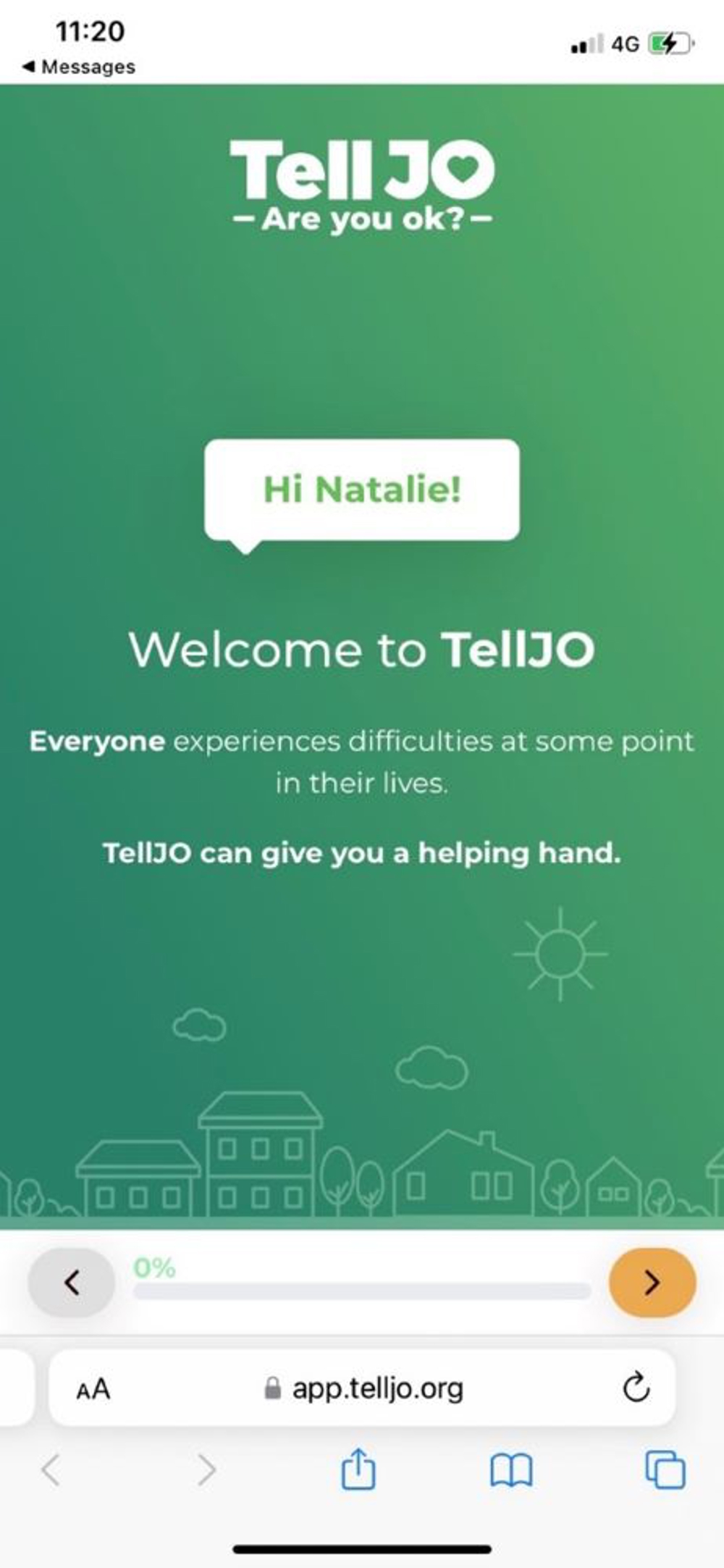TellJO website example