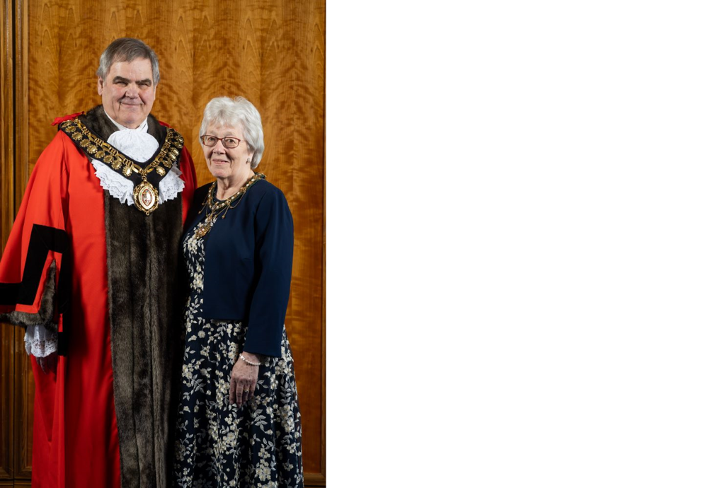 Mayor And Mayoress Stood Next To Each Other