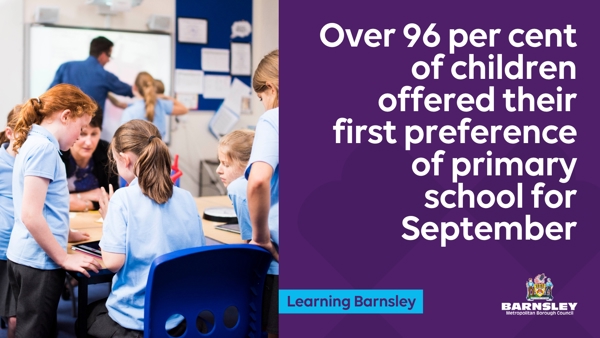 Over 96 Per Cent Of Children Offered Their First Preference Of Primary School For September