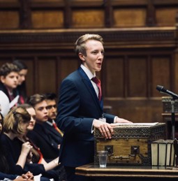 Brandon Green MYP speaking at the dispatch box in the House of Commons