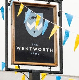 Wentworth Arms decorated with bunting