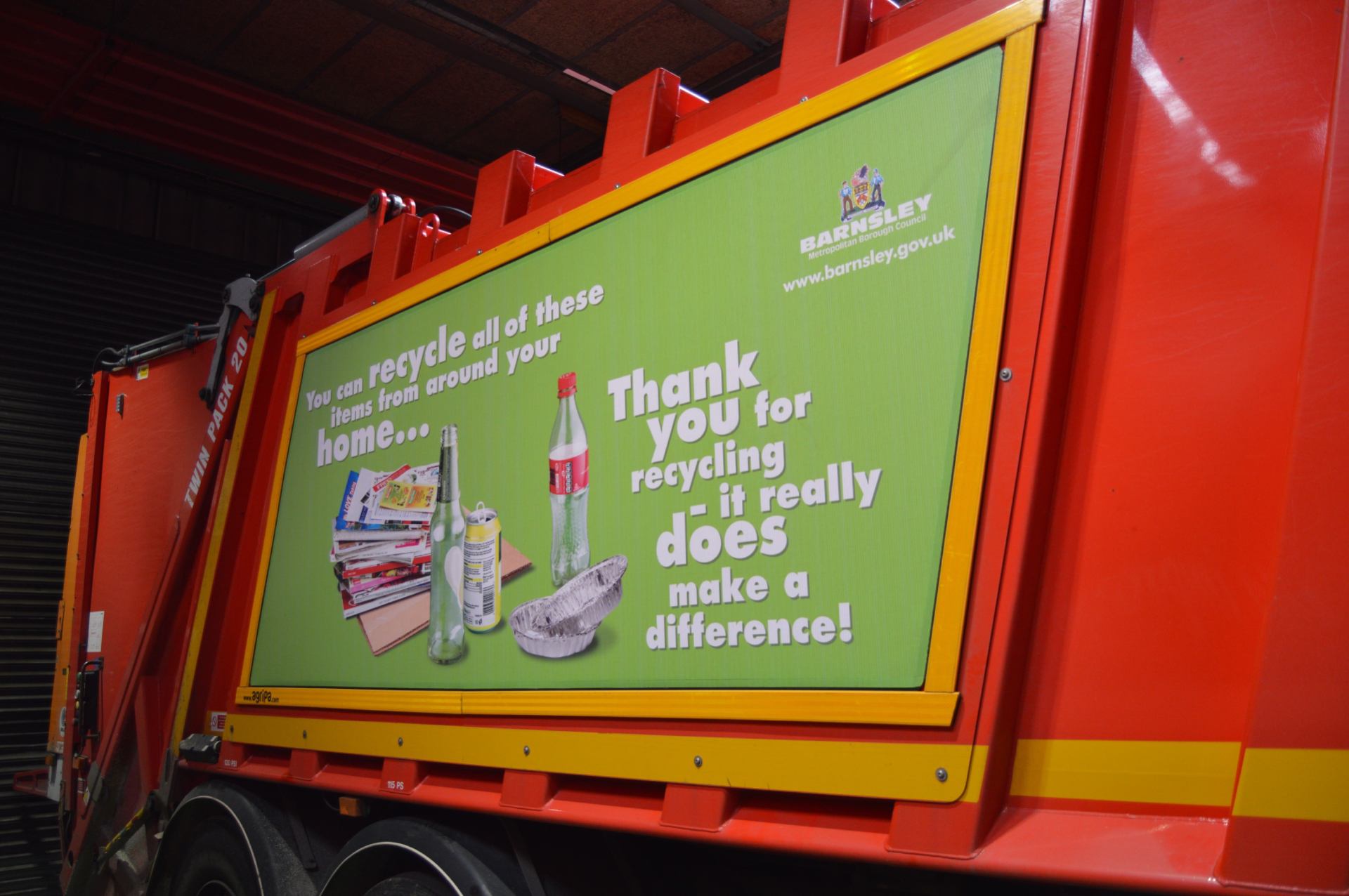 Wash it and squash it to help with recycling
