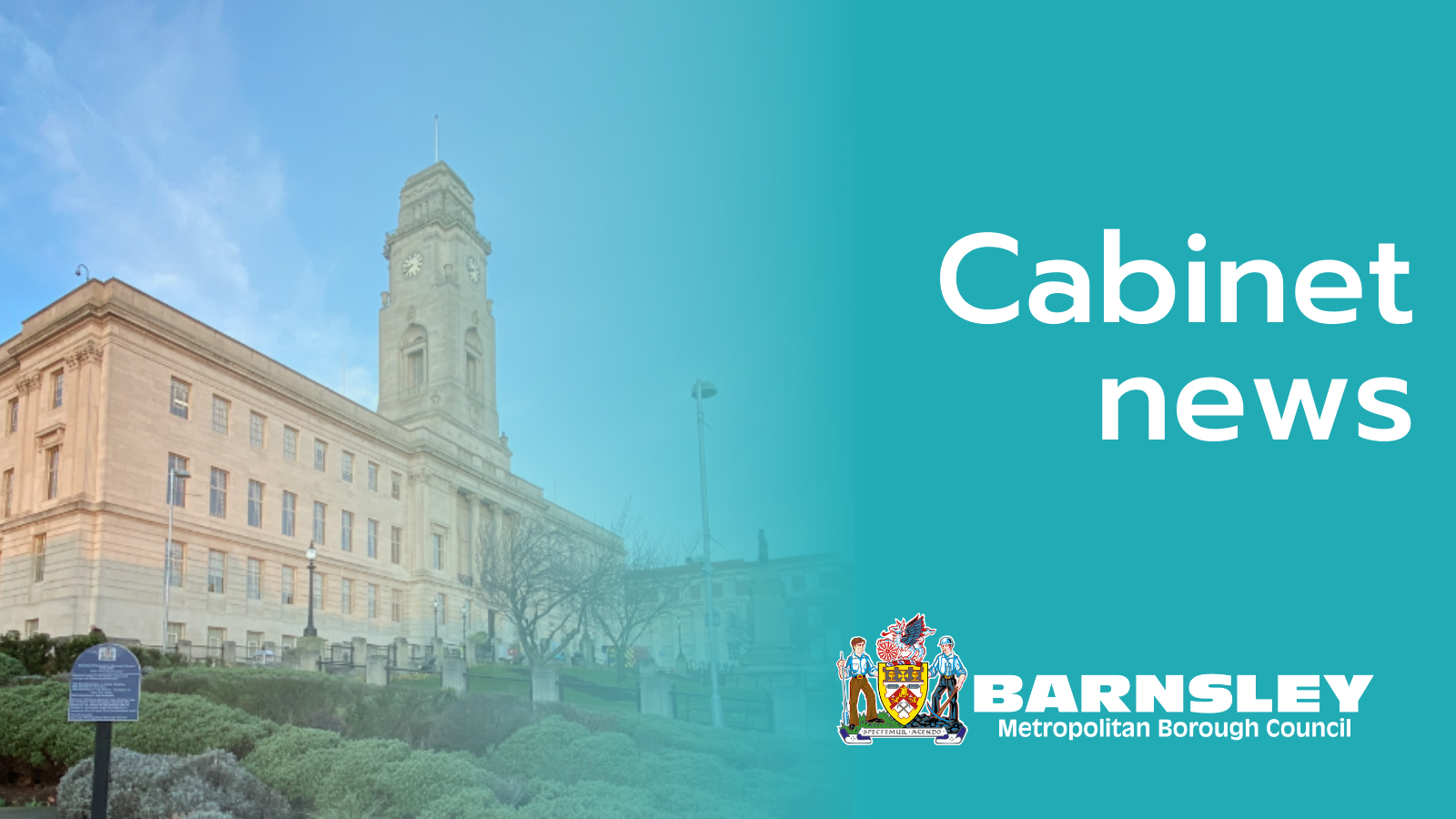 Cabinet news with picture of Barnsley Town Hall