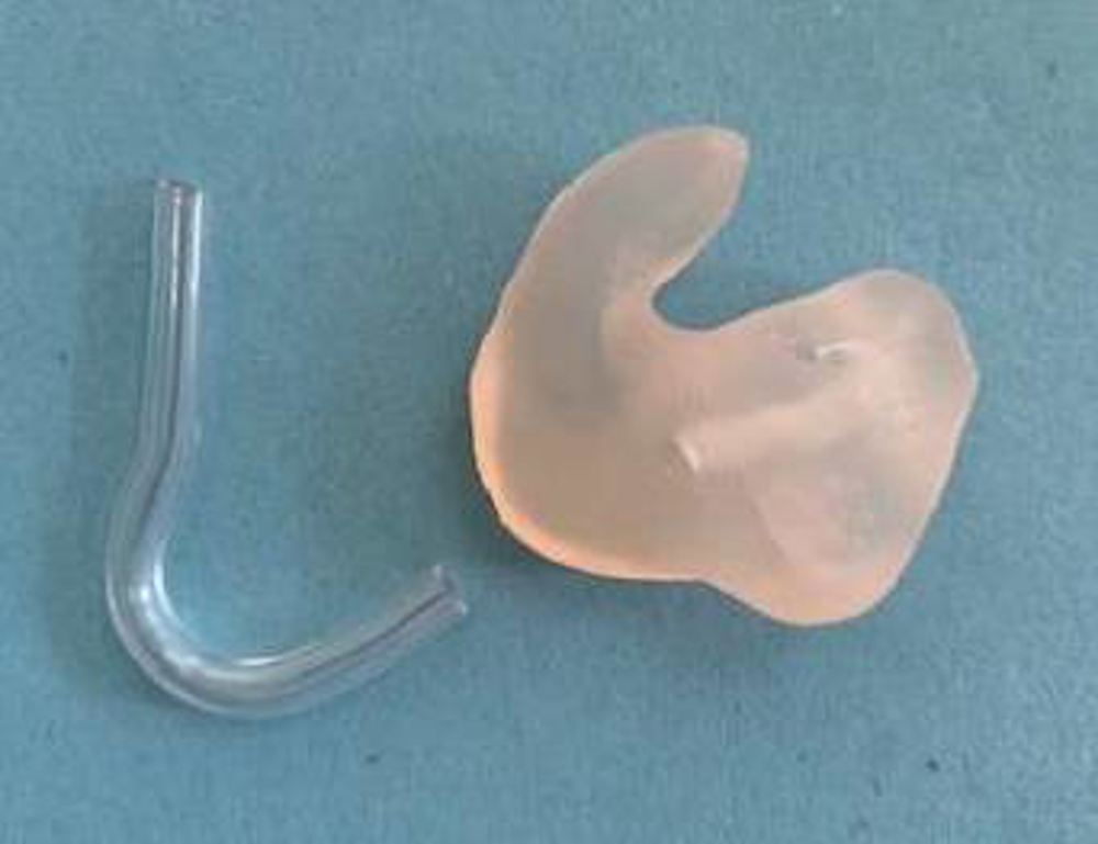 Step 2 - Pull the tube out of the ear mould