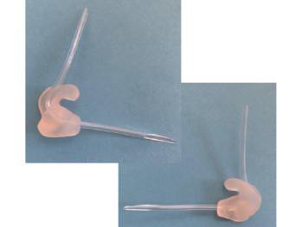 Step 4 - Pull the tube until the bend reaches the mould and the tube is stood straight up (like an L shape/backwards L)