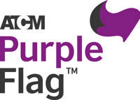 Purple flag logo