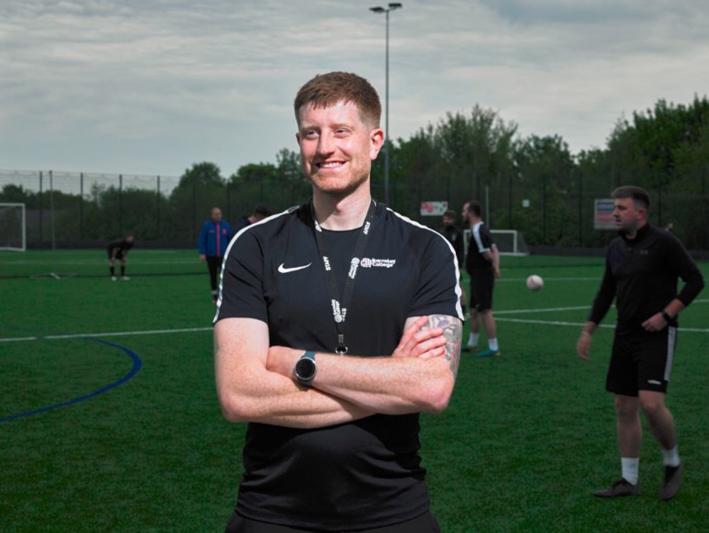 Referee at football match