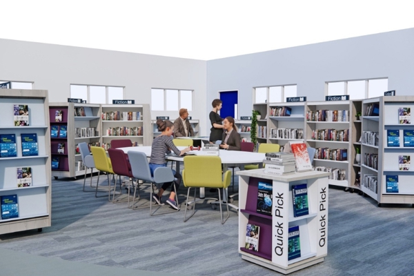 Image Showing Mock Up Of Cudworth Library Refurbishment