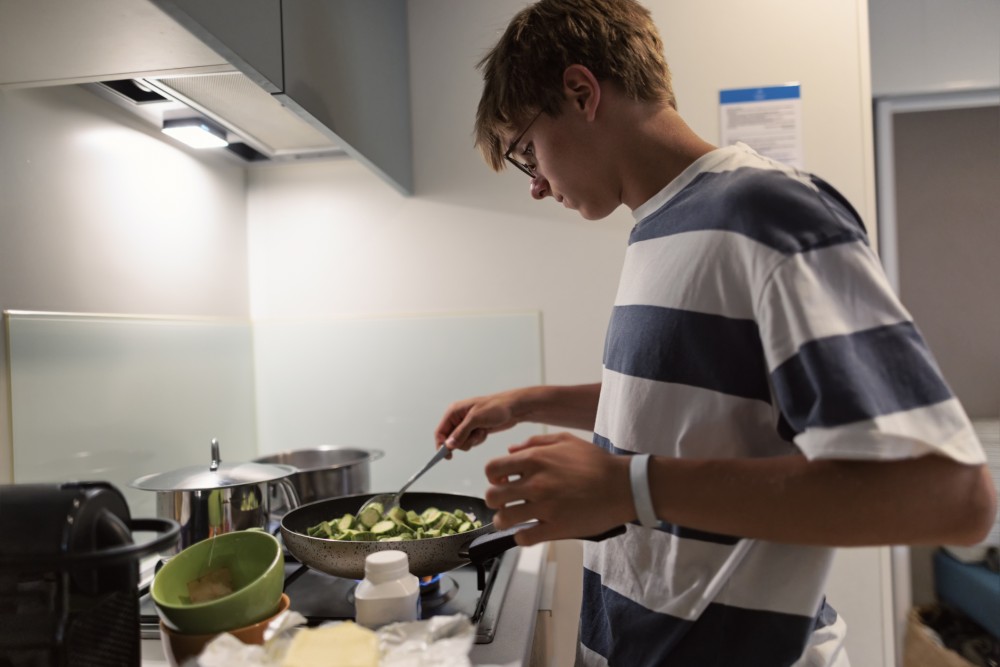 Teenager Making Meal Teenager Making Meal