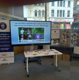 Age Friendly Barnsley display in the Lightbox Library