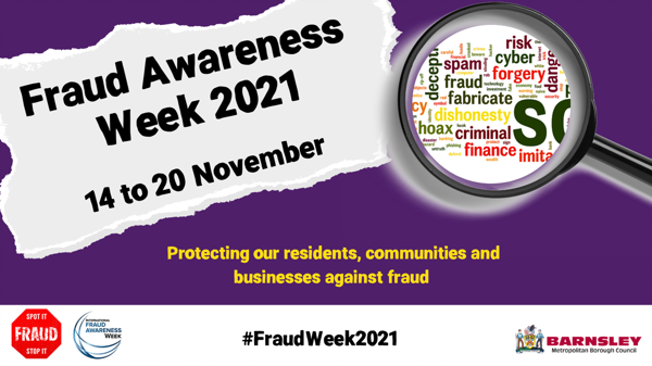 Fraud Awareness Week logo: 14 to 20 November 2021