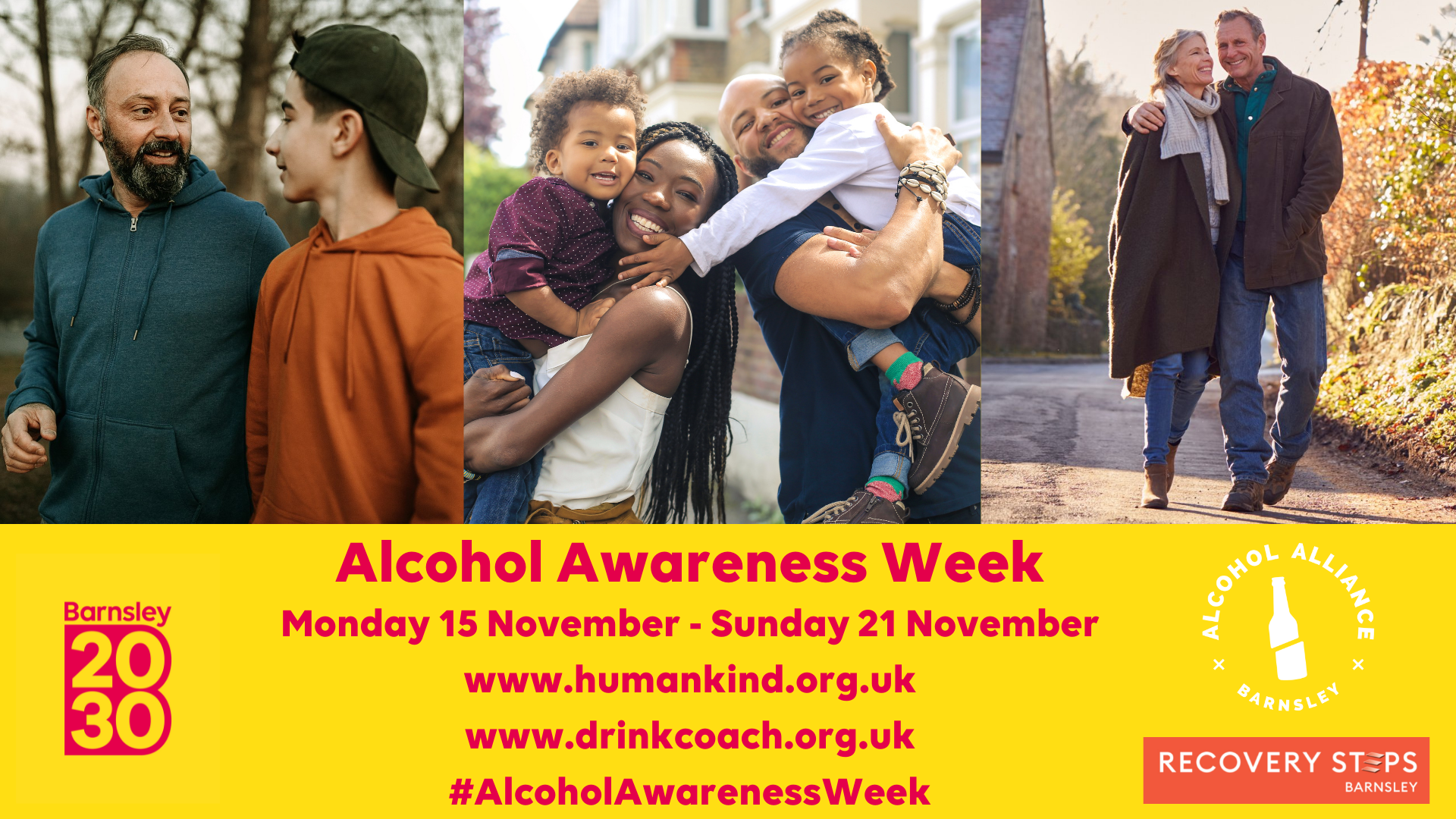 Alcohol Awareness Week - Monday 15 Nov to Sun 21 Nov