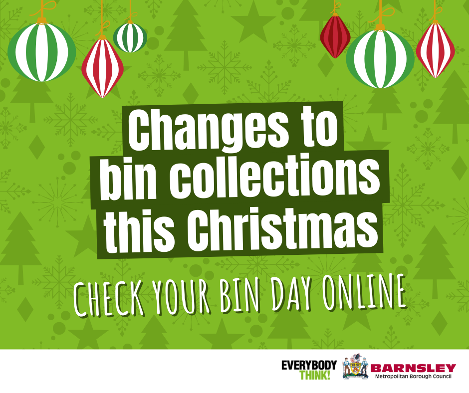 Changes to bin collections this Christmas: check your bin day online