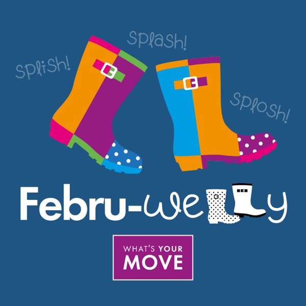 Febru-welly and What's Your Move logos and two wellington boots.png