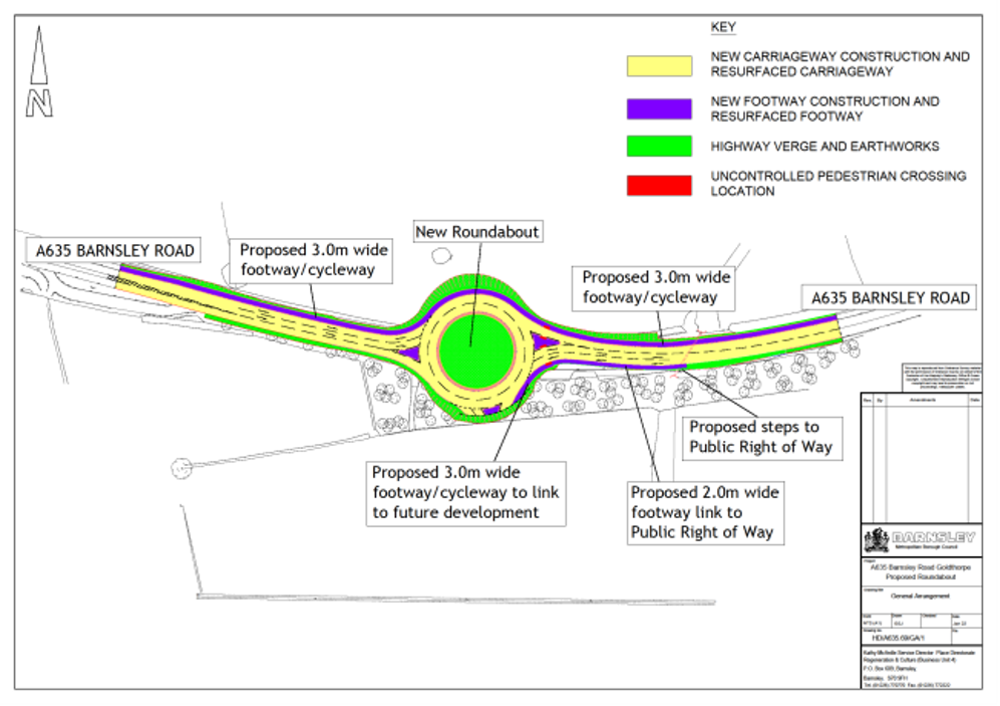 Goldthorpe Roundabout ES10 plan