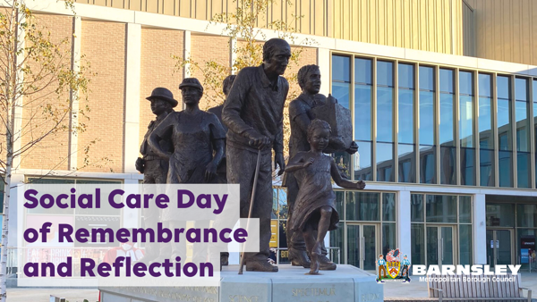 Social Care Day of Remembrance and Reflection. Image of COVID-19 memorial sculpture in Barnsley..png