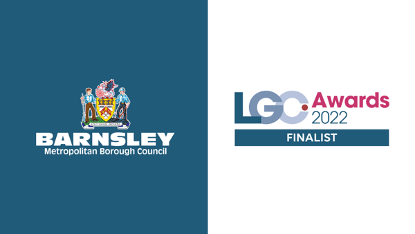 Barnsley Council logo and LGC Awards 2022 logo.png