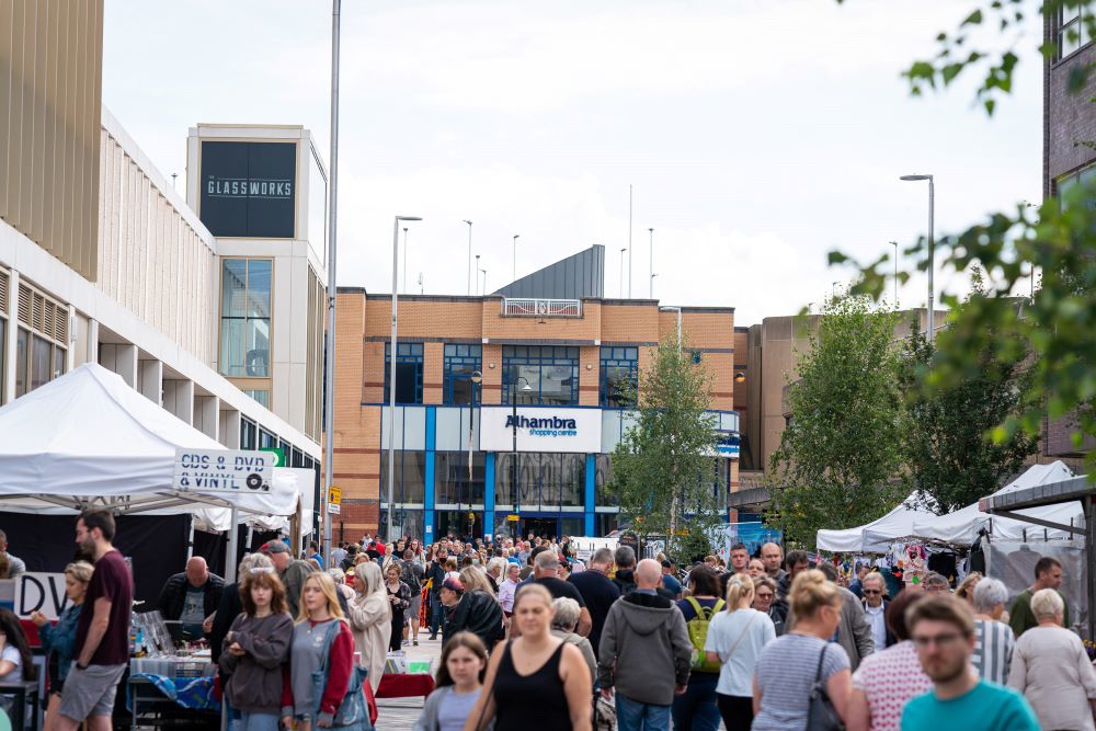 The Glass Works and Alhambra Shopping Centre