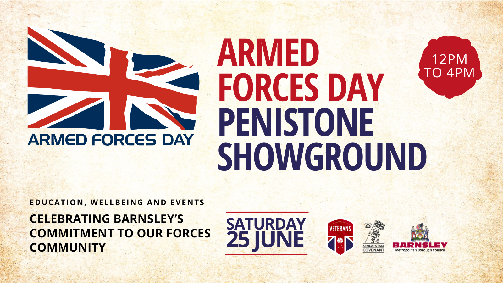 Armed Forces Day at Penistone Showground. Saturday 25 June from 12pm to 4pm. Celebrating Barnsley's commitment to our forces community..png