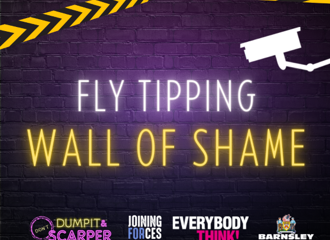 Everybody think fly tipping wall of shame