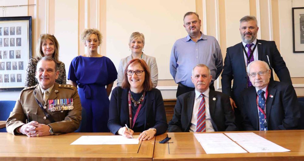 Sarah Norman Signing the Armed Forces Covenant