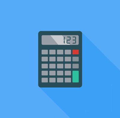 Calculator with 123 on display