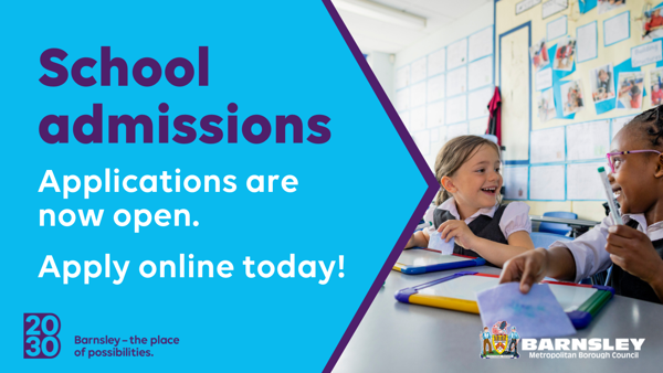 School admissions. Applications are now open. Apply online today!
