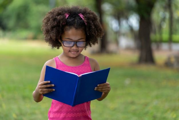 Girl reading a book