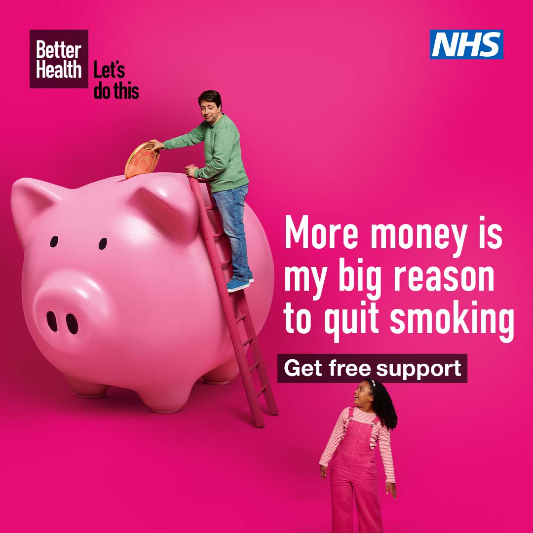 Better Health. Let's do this. More money is my big reason to quit smoking. Get free support.