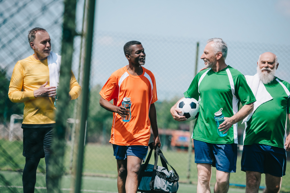 Men after walking football