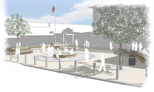 Hoyland town square CGI