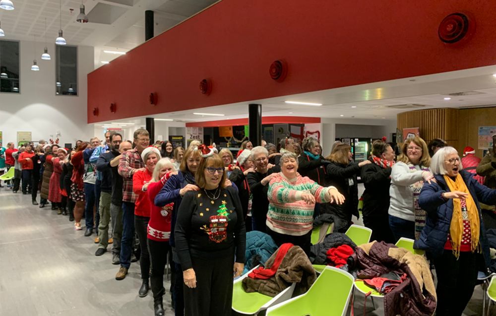 Large group of Barnsley Singers