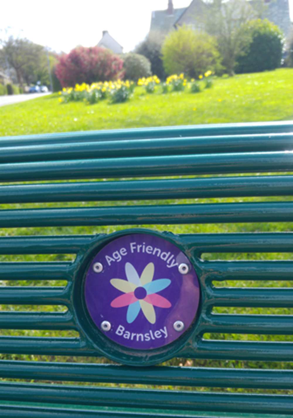 Age Friendly Barnsley bench in Penistone