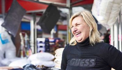 Outdoor market trader
