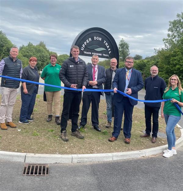 Ribbon cutting at the public car park in Dunford Bridge