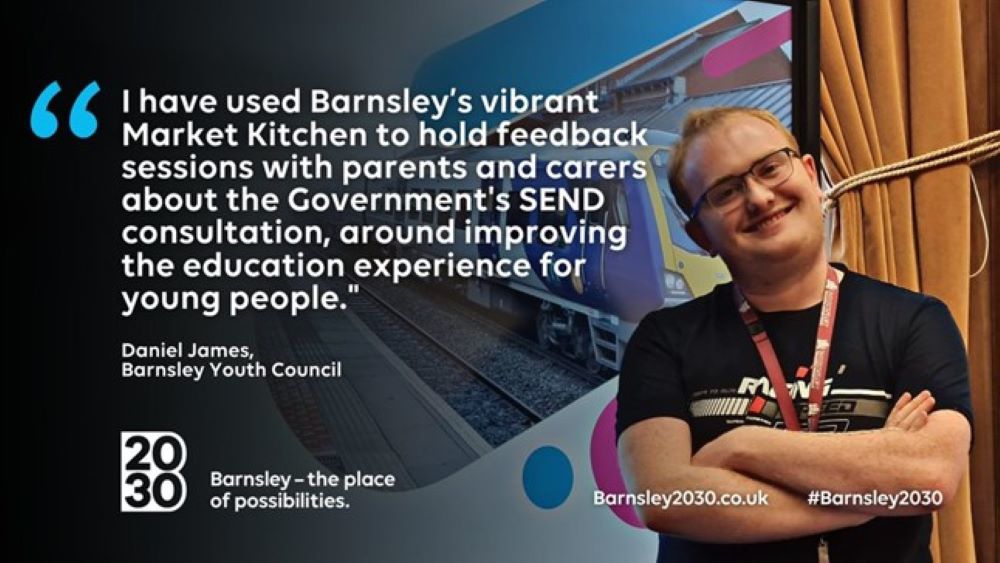 I have used Barnsley's vibrant Market Kitchen to hold feedback sessions with parents and carers about the Governments SEND consultation, around improving the education experience for young people. Daniel James of Barnsley Youth Council