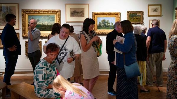 People at a museum