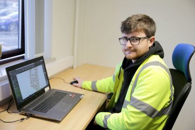 Man sat at desk