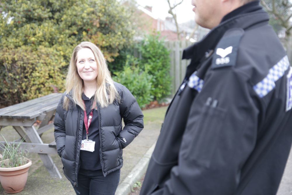 Woman stood outside