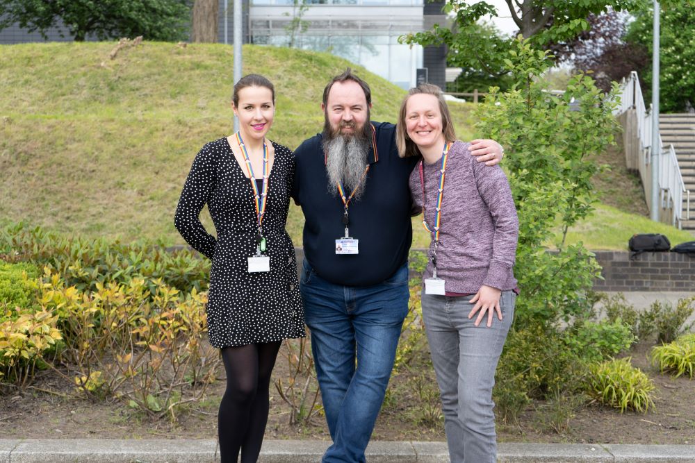 People stood outside