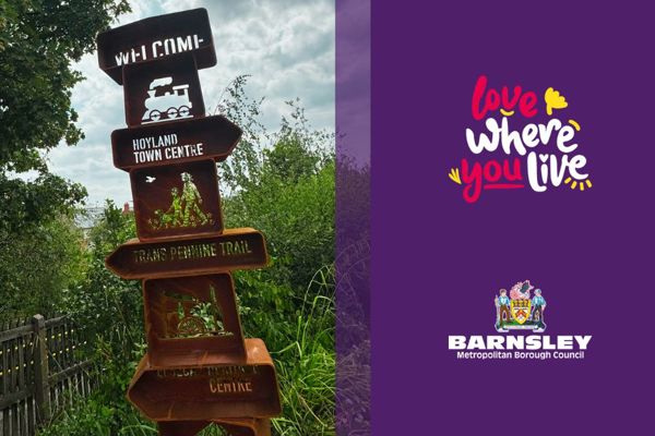An visual with the new Elsecar Totem and the Love Where You Live and Barnsley Council Logos.jpg (2)