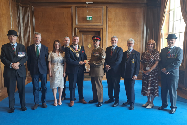 The Mayor of Barnsley receives a silver salver from the Yorkshire Regiment.png (1)