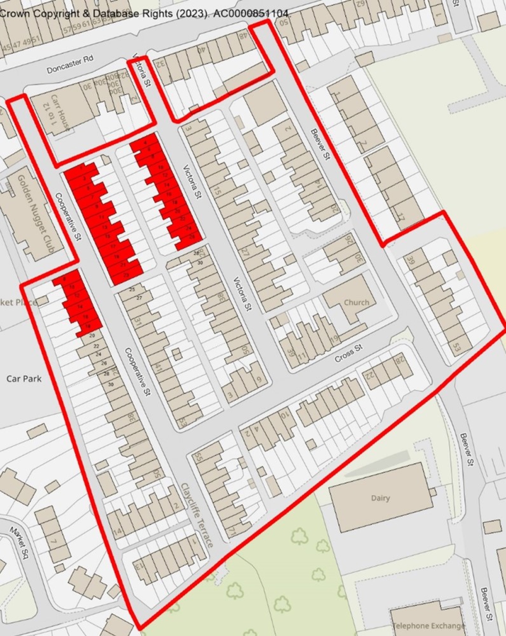 Goldthorpe Housing Project boundary