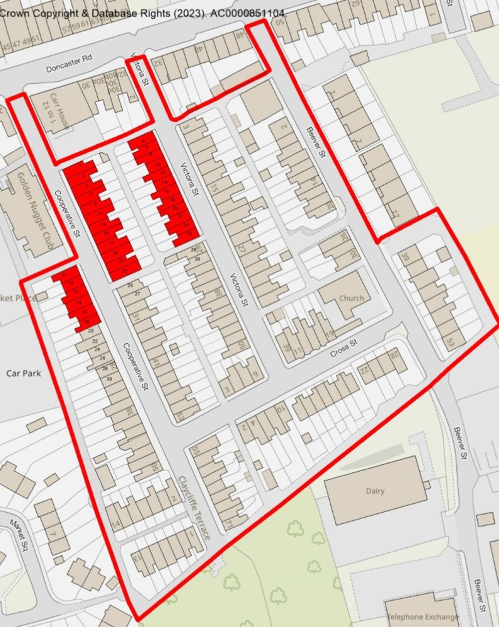 Goldthorpe Housing Project boundary