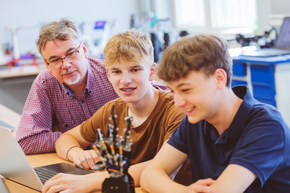 Teenagers At Robotics Workshop