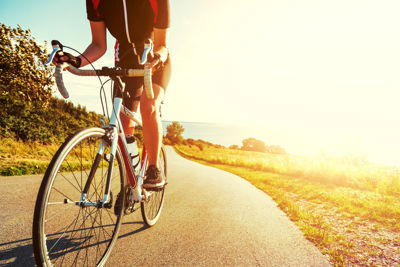 Lone cyclist