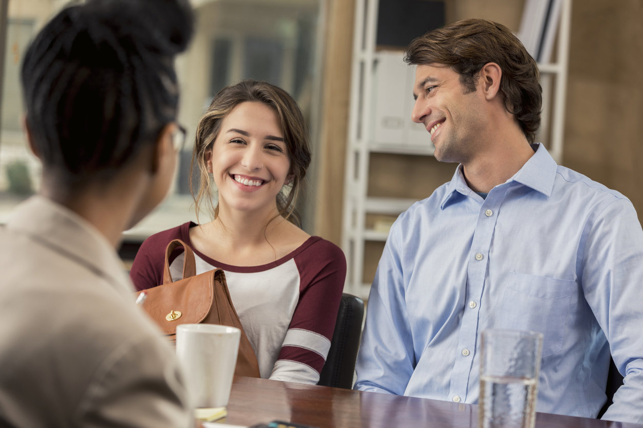 Young couple having a meeting