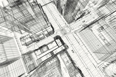 buildings wireframe