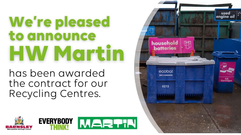 We're pleased to announce HW Martin has been awarded the contract for our Recycling Centres